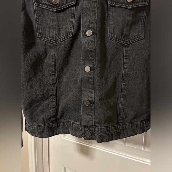 AC/DC Denim Jean Jacket Back in Black 1980 Tour With Hood Men’s L - Picture 4 of 8